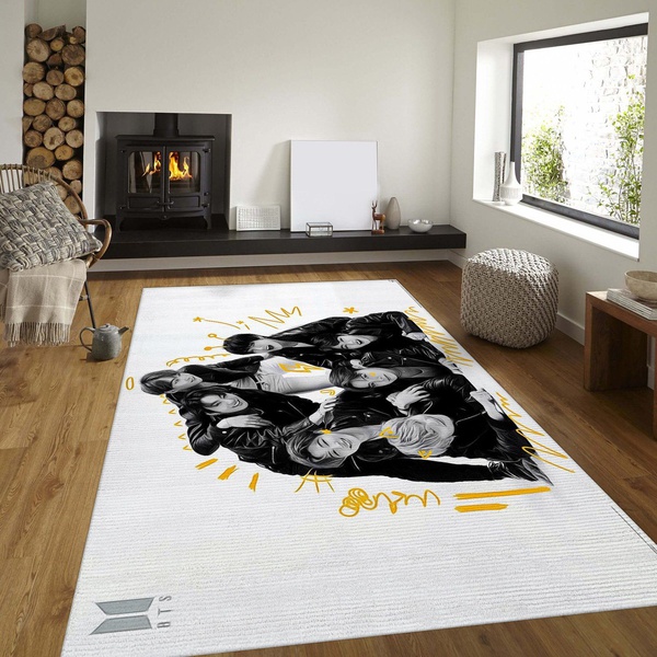 Bts Mos7 Bw Rug, Living Room And Bed Room Rug – Home Decor  Floor Decor