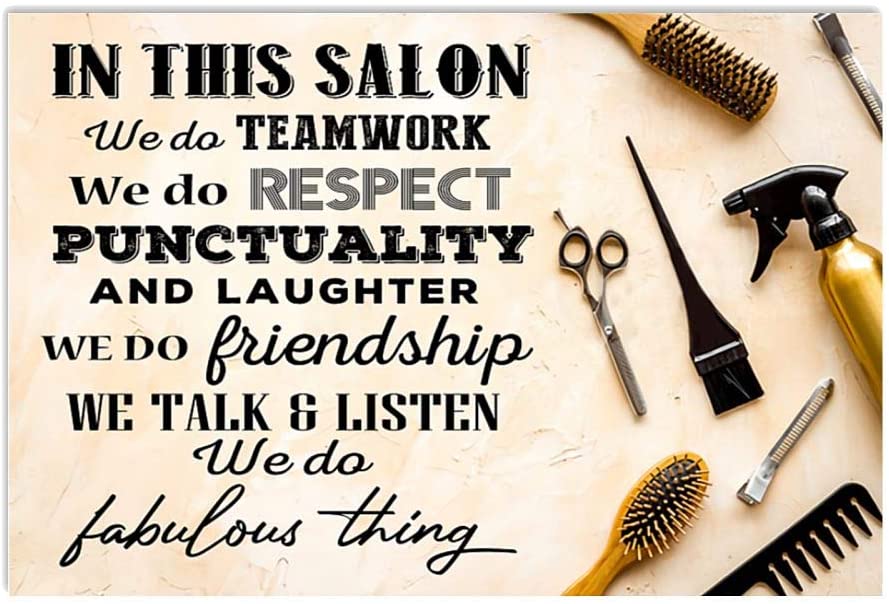 Vintage We Do Fabulous Things Hairdresser Poster Art Print      Home Decor Gift For Men Women Family Friend On Birthday Xmas