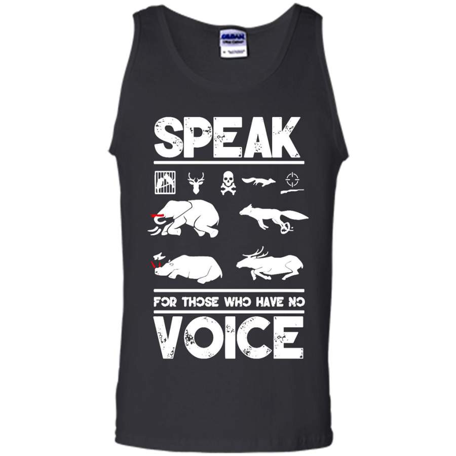 Speak For Those Who Have No Voice, Safe The Animals – Canvas Unisex Tank