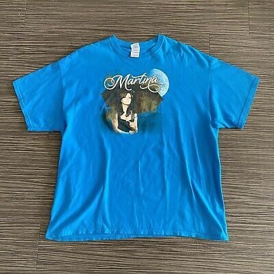 Vintage Martina Mcbride On Tour Graphic T-shirt S X Blue 2000 7112