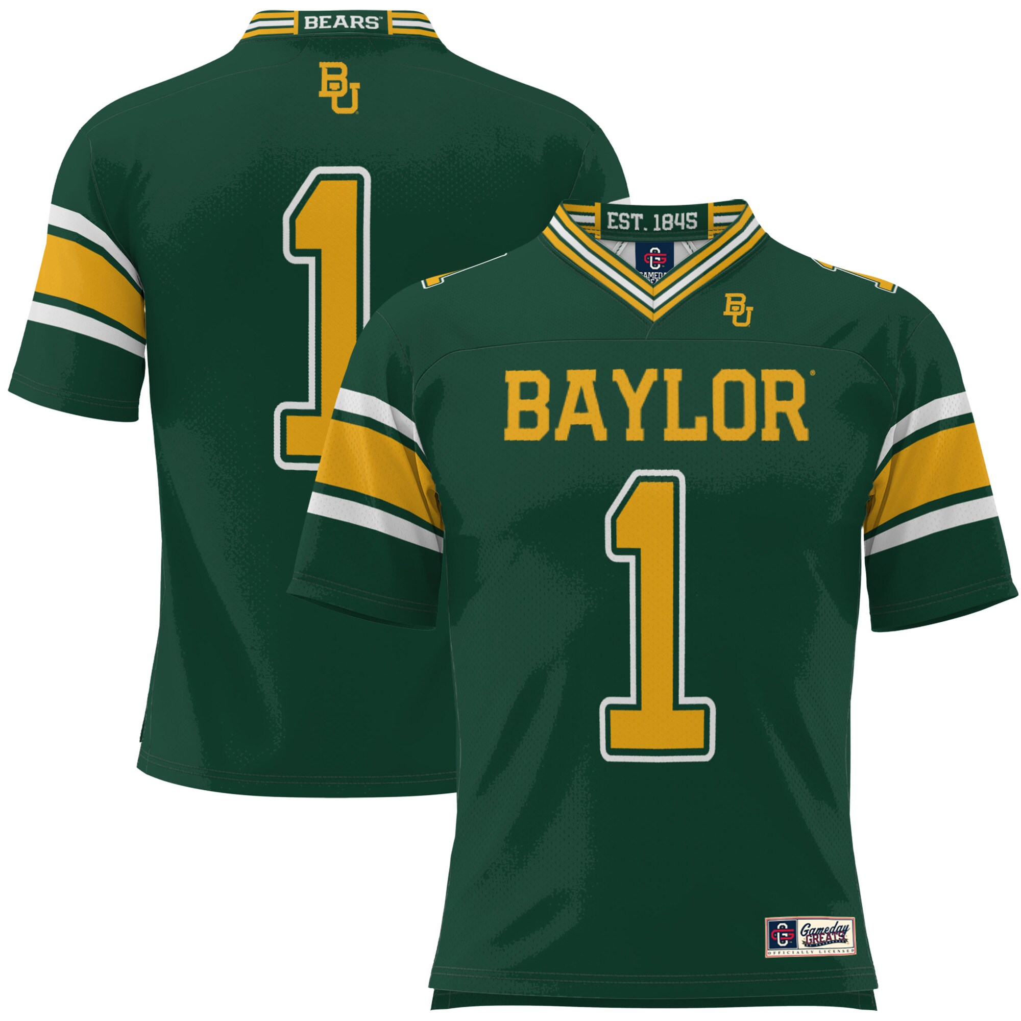 #1 Baylor Bears GameDay Greats Youth Football Jersey – Green