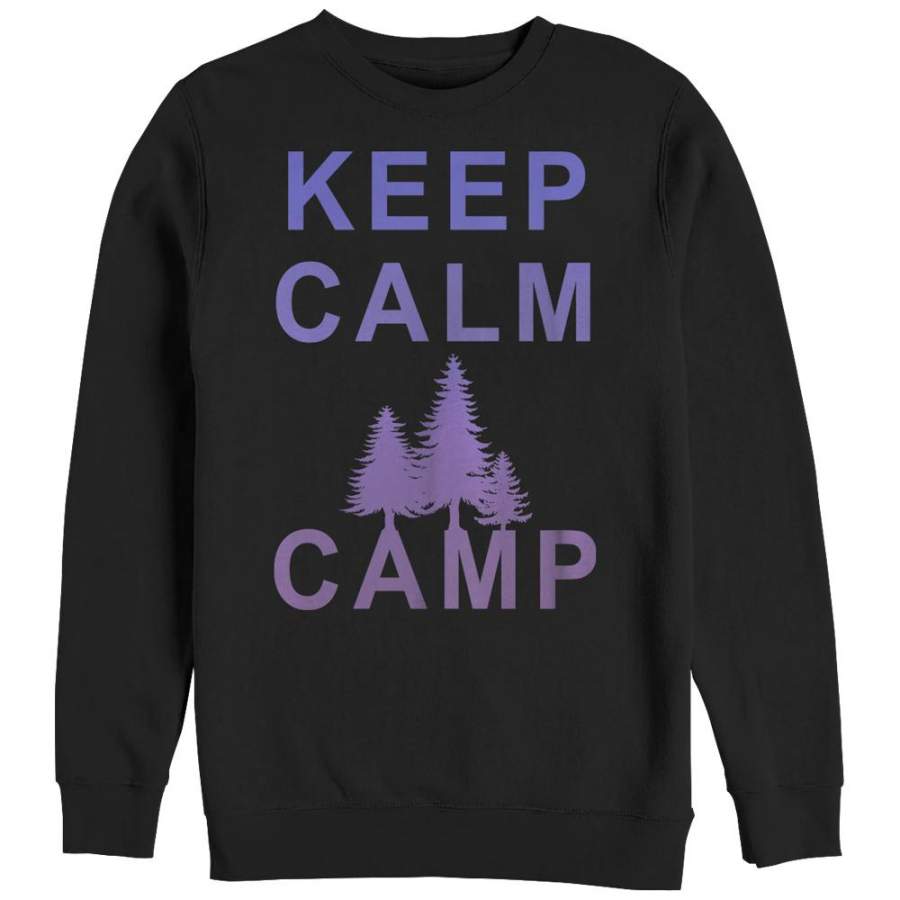 CHIN UP Women’s Keep Calm Camp  Sweatshirt Black