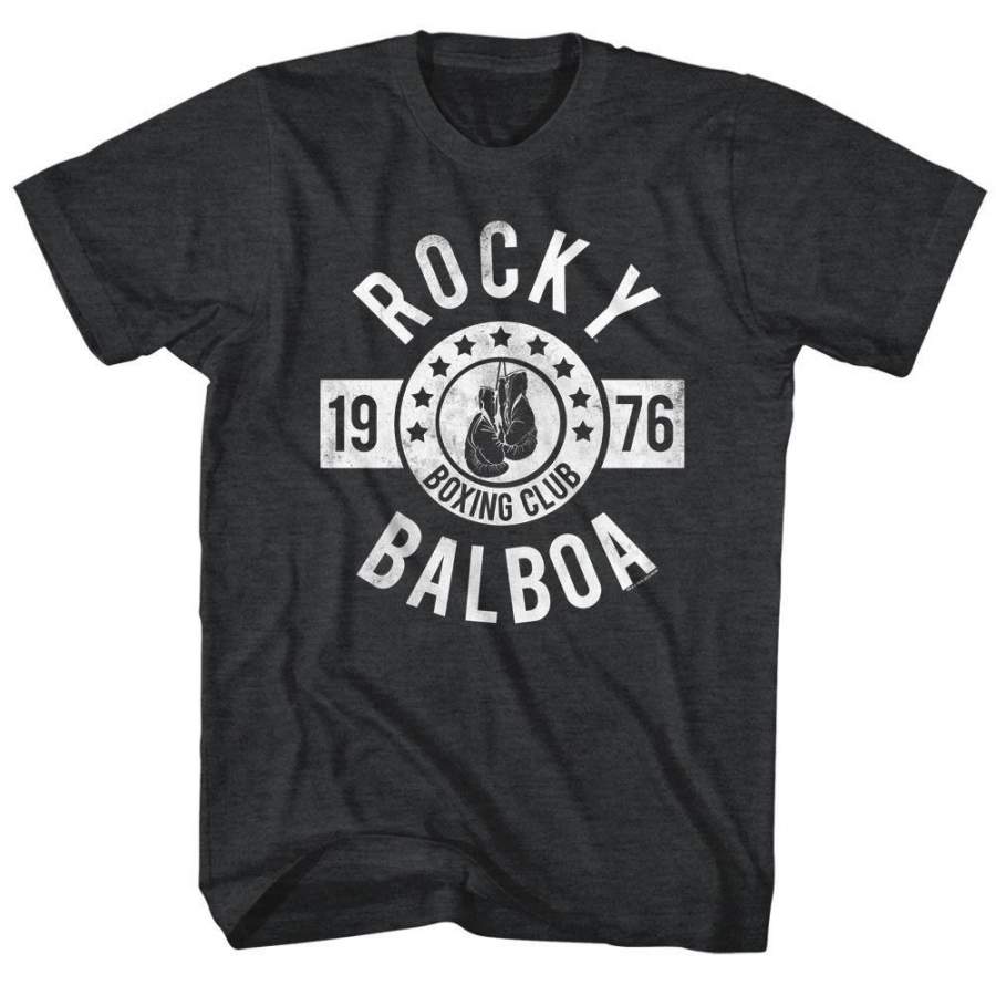 Rocky Boxing Club Black Heather Men’S Short Sleeve T-Shirt