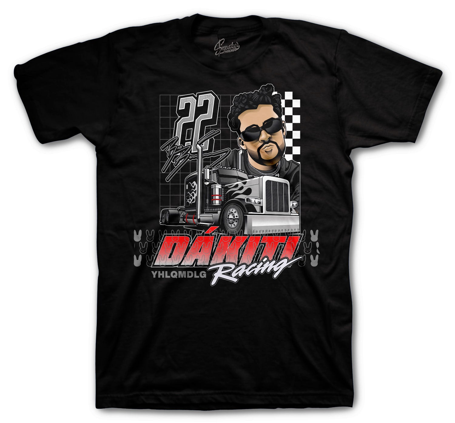 Jordan 12 Playoff Bad Bunny Racing Shirt