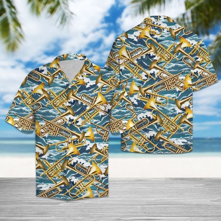 Trumpet For Summer Hawaii Shirt Button Up Couple Ha36039