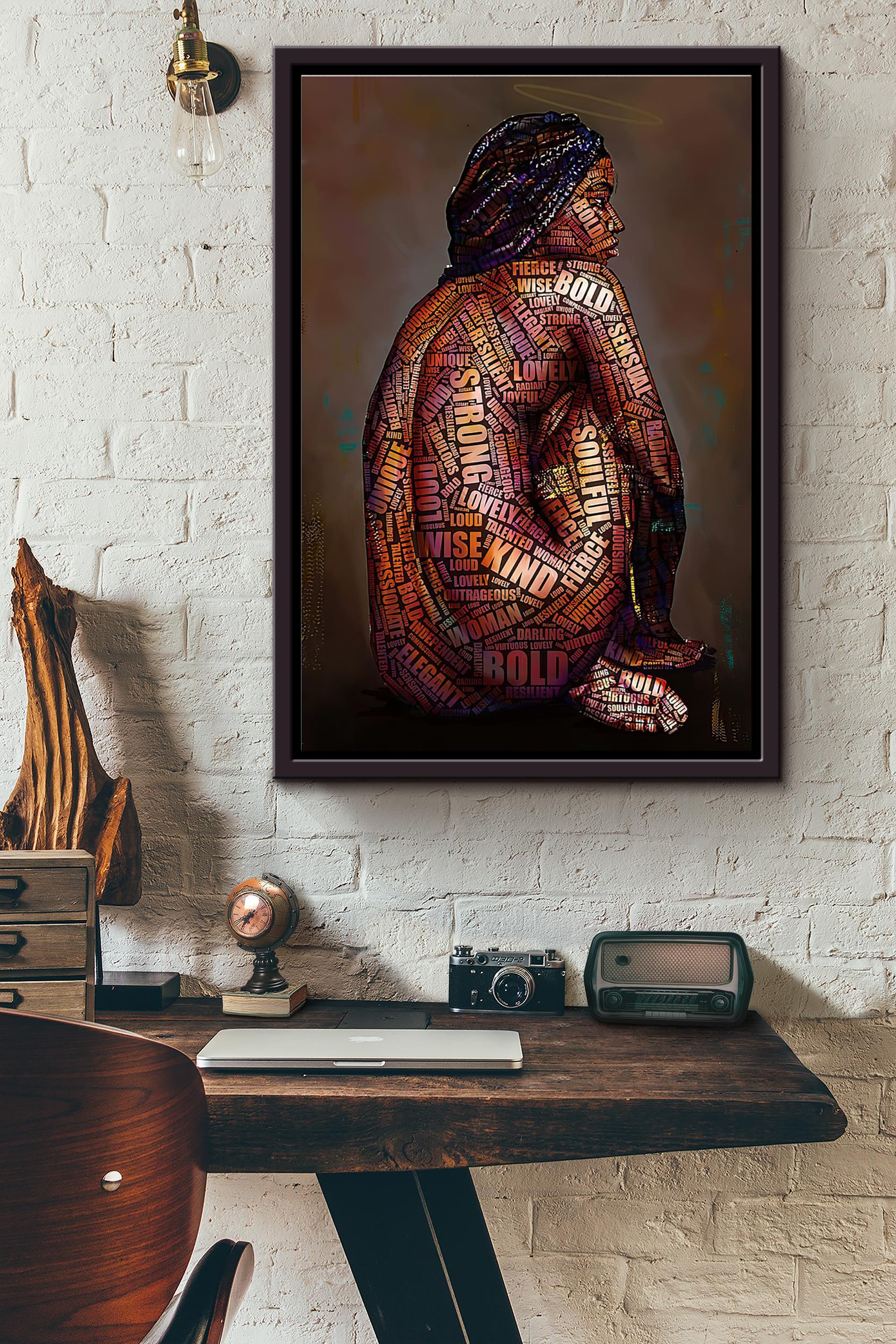 Black Women I Am Bold Strong Kind Soulful Poster Framed Matte Canvas