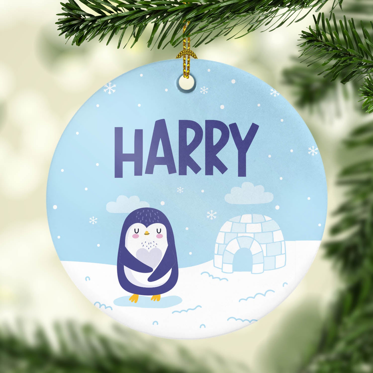 Little Penguin – Personalized Ornament