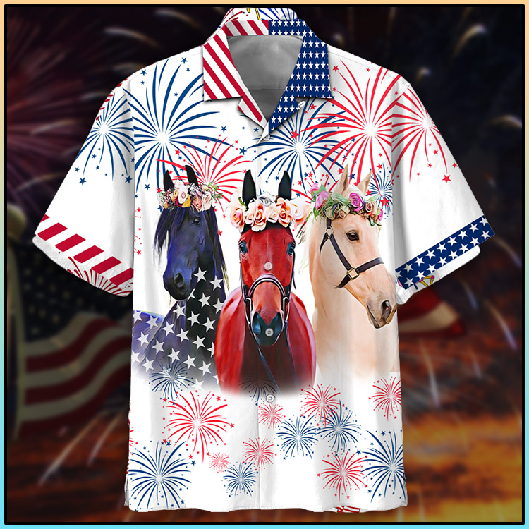 Horse Firework Hawaii Shirt For Men Women Adult Ha18431