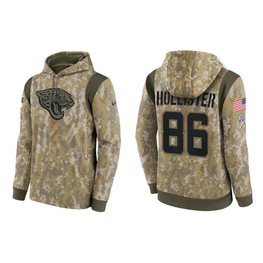 Jacob Hollister Jacksonville Jaguars Camo 2021 Salute To Service Veterans Day Therma Pullover Hoodie