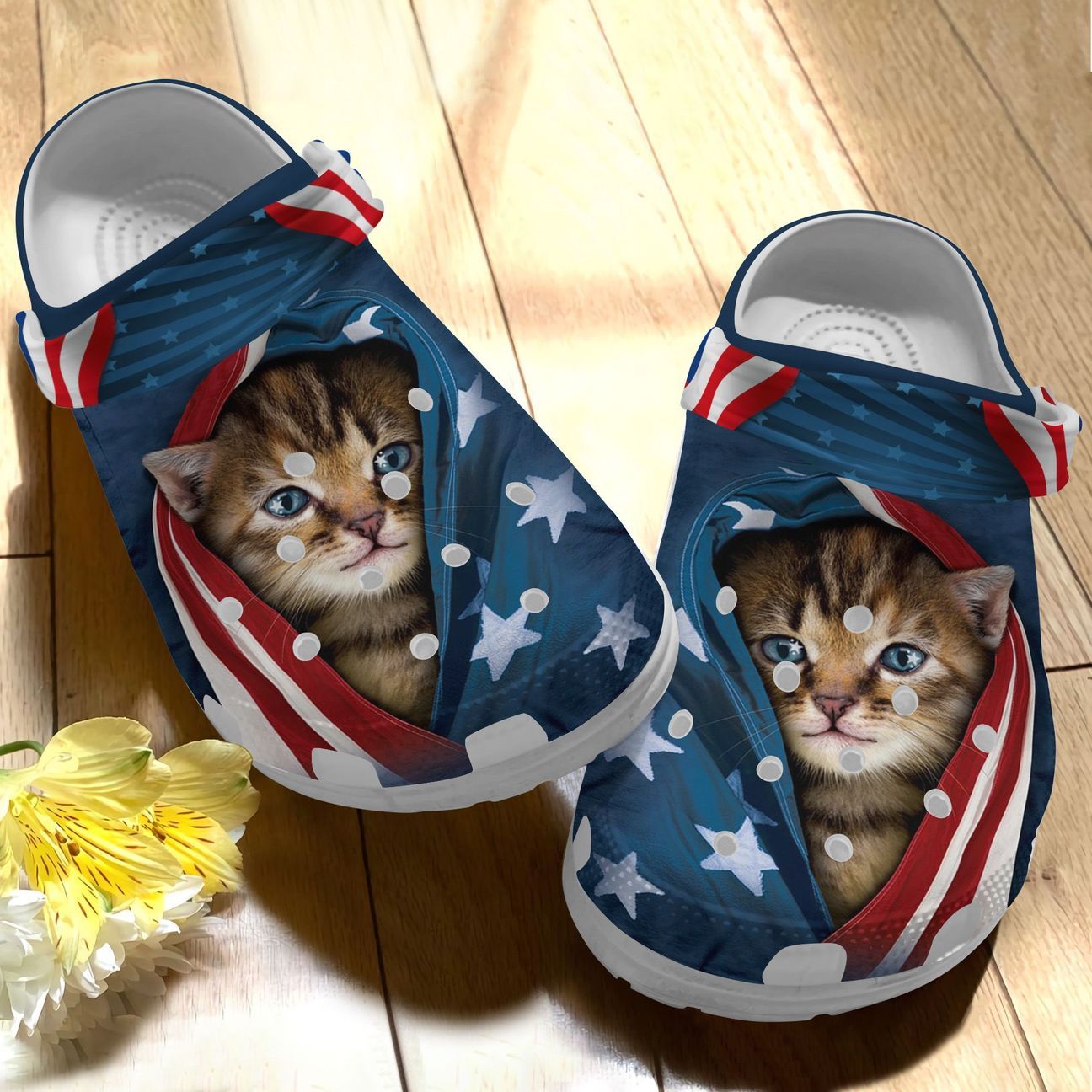 Cat Personalize Clog, Custom Name, Text, Fashion Style For Women, Men, Kid, Print 3D American Cat