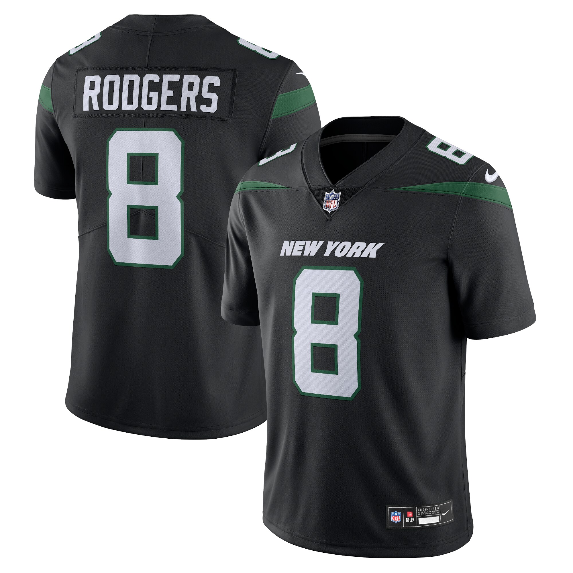 Aaron Rodgers New York Jets Vapor Untouchable Limited Jersey – Black