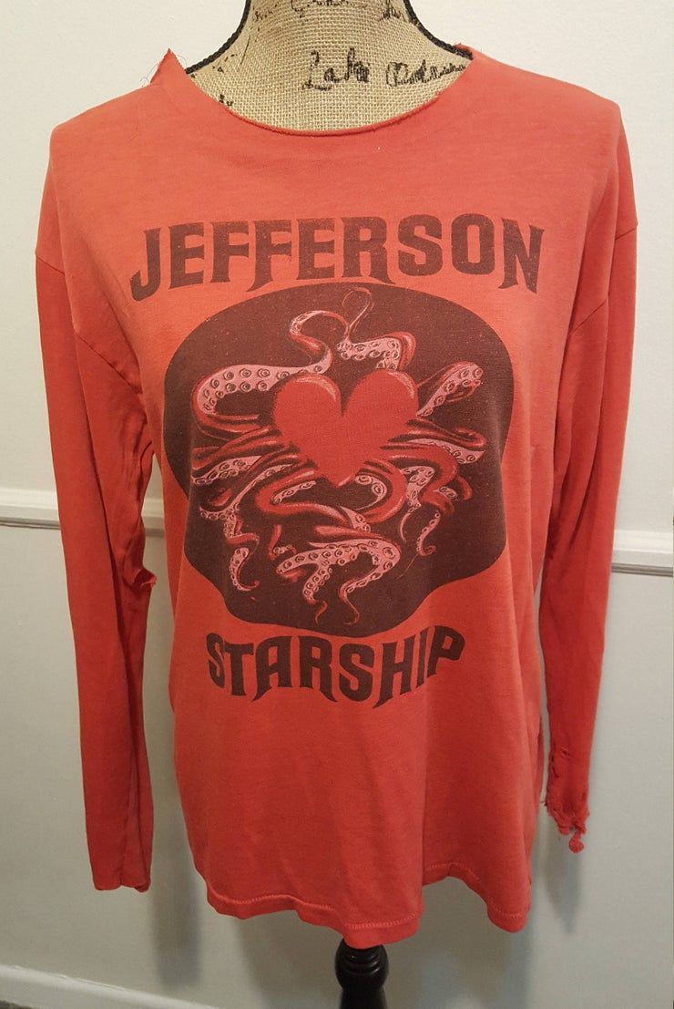 Vintage 1975 Jefferson Starship Red Octopus Shirt