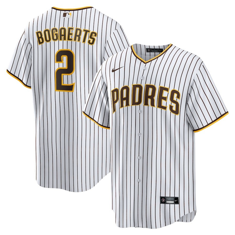 Xander Bogaerts 2 San Diego Padres Home Player Men Jersey – White/Brown