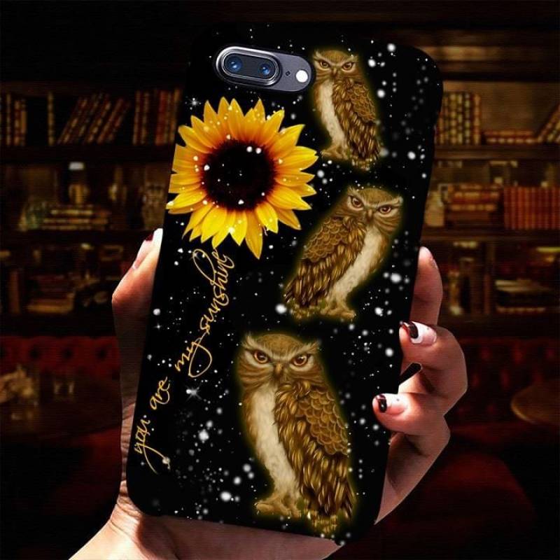 Sunflower Owl You Are My Sunshine Quotes Best Gift For Your Darling Who Love Animal And Nature Phone Case