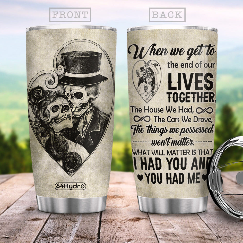 Skull Couple Acaa1808001Z Stainless Steel Tumbler