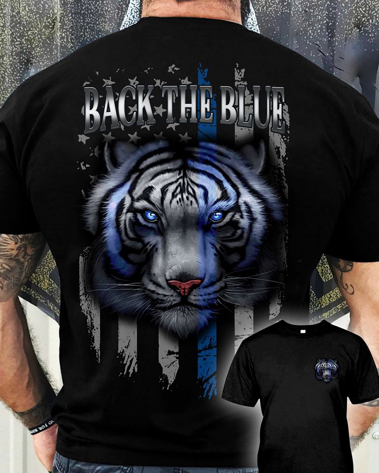 White Lion Back The Blue Standard 2 Sides T-shirt