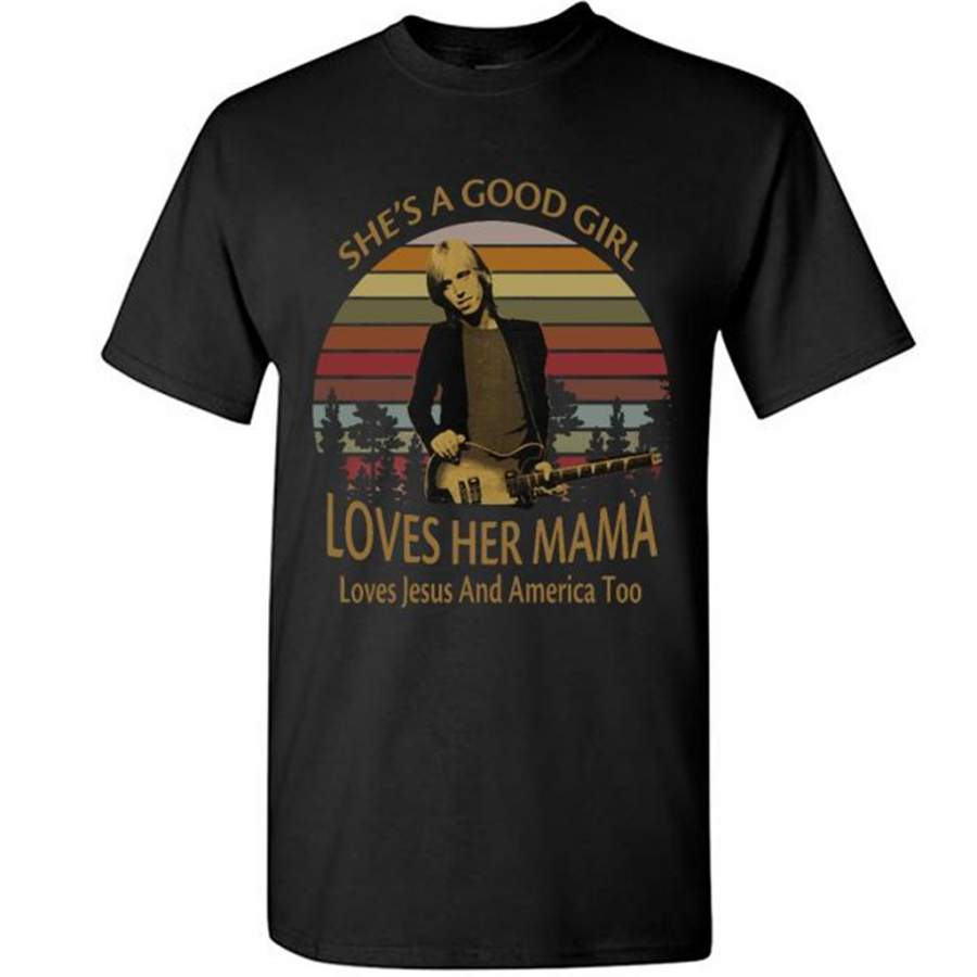 She’s A Good Girl Loves Her Mama Loves Jesus And America Too Classic Vintage Retro Design – Gildan Short Sleeve Shirt