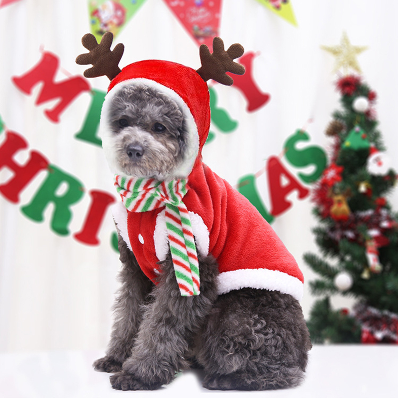 Christmas Pet Clothes Cute Santa Claus Christmas Tree Dog Coat Costume Autumn Winter Pets Clothes for Small Dogs Pet Supplies alx