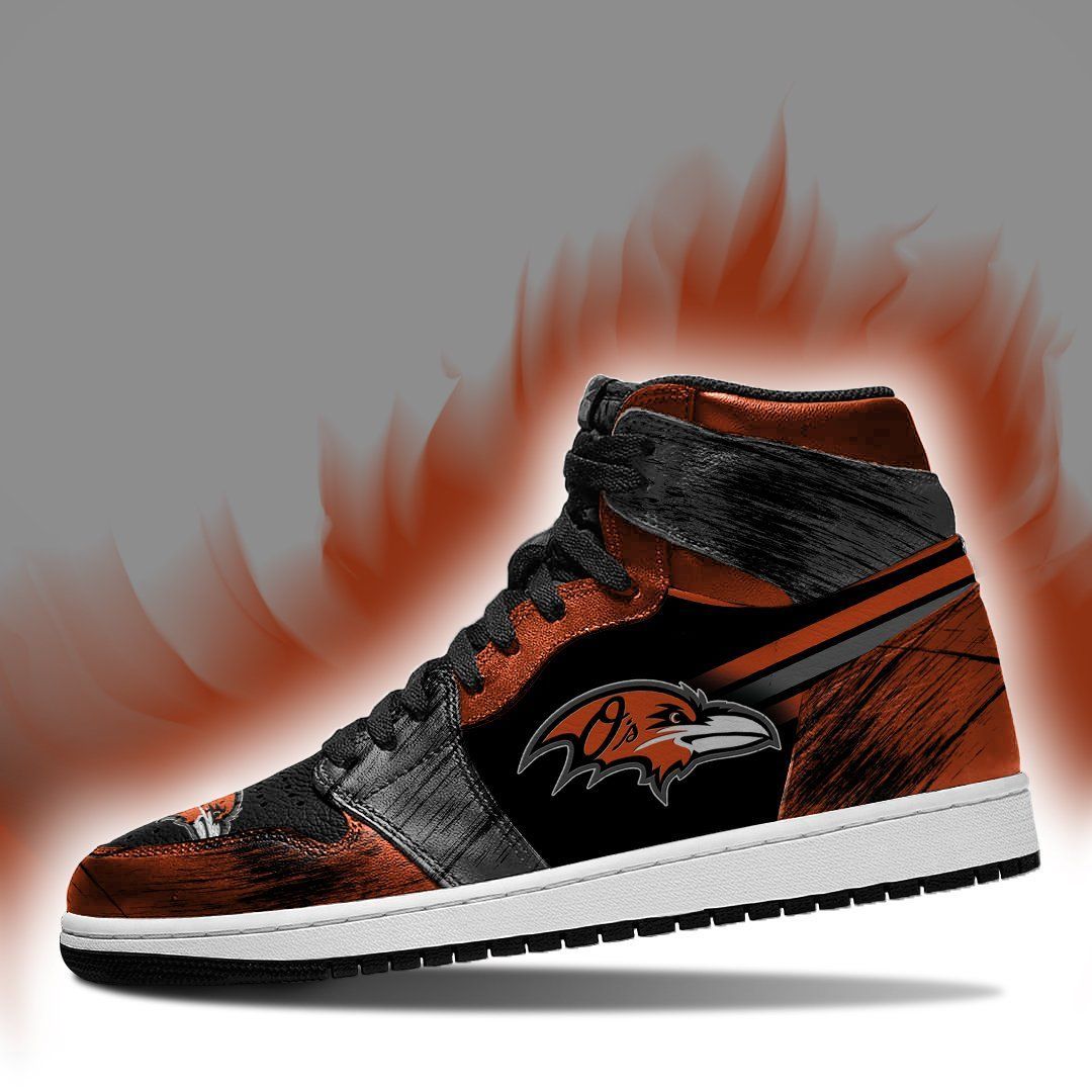 Baltimore Ravens X Baltimore Orioles Air Jordan Sport Custom Sneakers