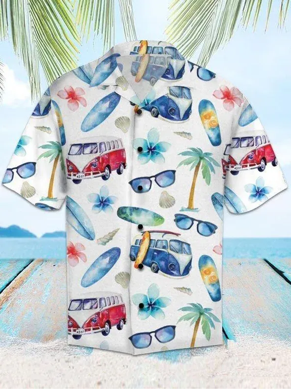 Bus Go To The Beach Hawaii Shirt Unisex Adult Ha74328