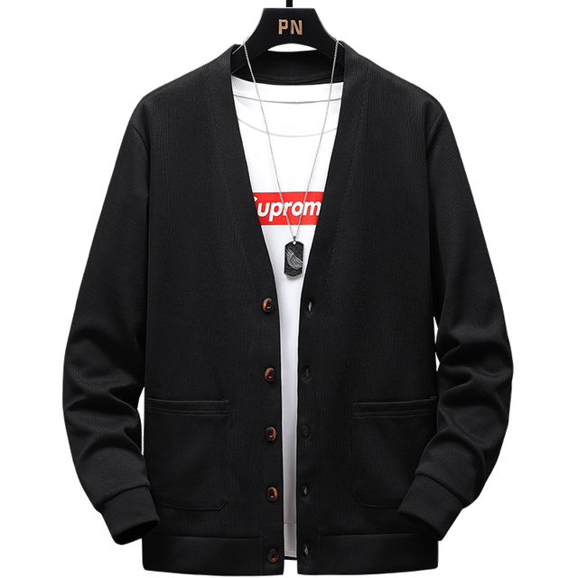 140kg Large Size 8xl 7xl 6xl Men Cardigan Jacket Men’s Casual Loose Oversized Coats male V-Neck Jackets Plus-sized Cardigans alx