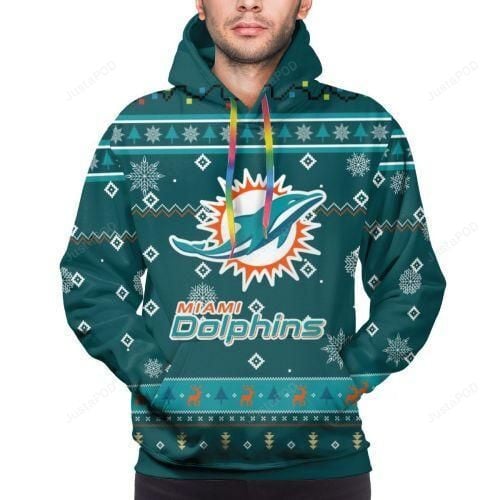 Dolphins Team Christmas Ugly Hoodies For Men Pullover Sweatshirt