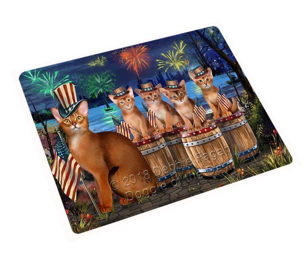 4Th Of July Independence Day Firework Abyssinian Cats Blanket Blnkt104295