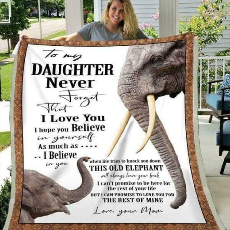 homesweetquilt – Elephant To My Daughter This Old Elephant Will Always Have Your Back Uncle Fleece Blanket, Small, Medium, Large, X-large, hf0608