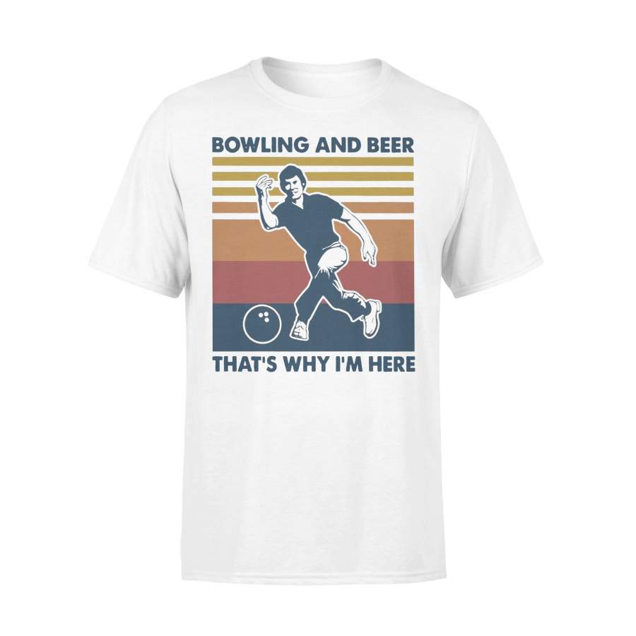 Bowling And Beer That’s Why I’m Here Vintage Women’s T-shirt