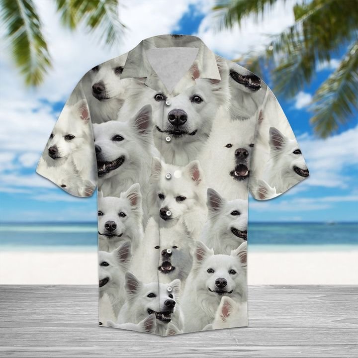 American Eskimo Dog Hawaiian Shirt Summer Button Up For Men, Women, Couple