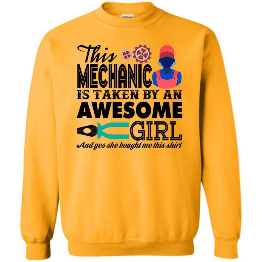 I Am A Coolest Mechanic’s Wife T Shirt, This Mechanic Is Taken By An Awesome Girl Sweatshirt