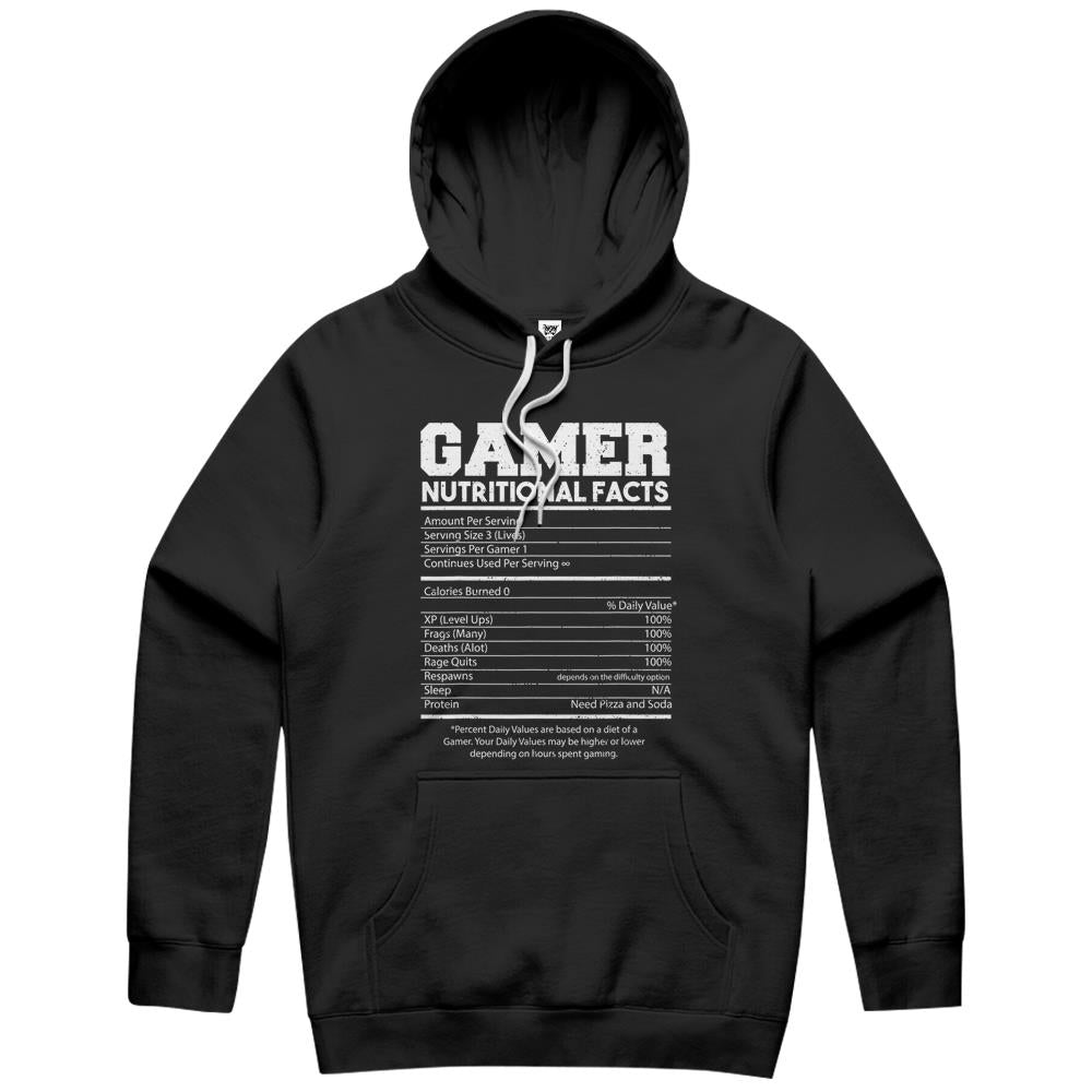 Nutritional Facts Shirt, Gamer Nutrition Facts Shirt, Nutrition Facts Gamer Nutritional Facts Gaming Hoodie