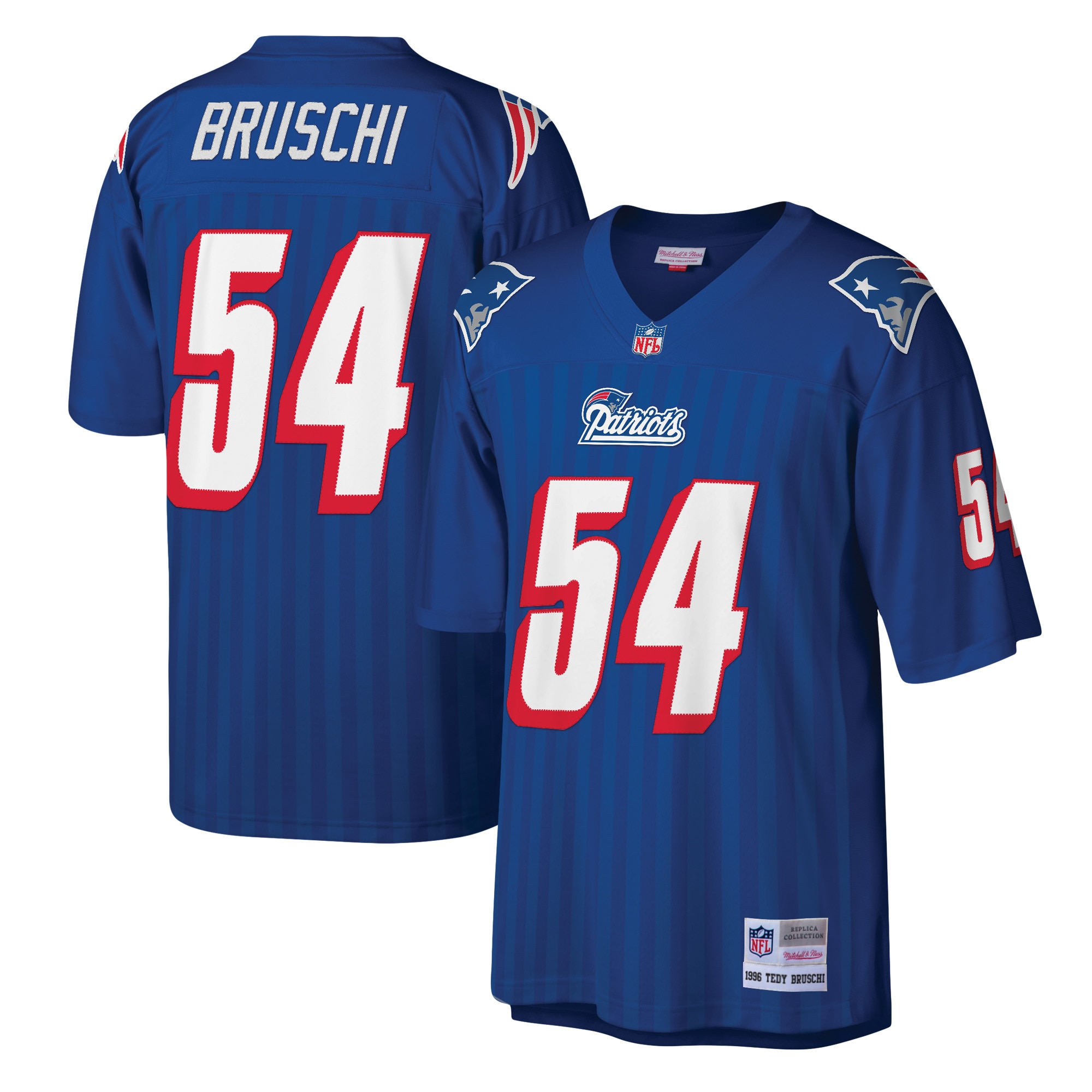 Men’s New England Patriots Tedy Bruschi Mitchell & Ness Royal Legacy Jersey