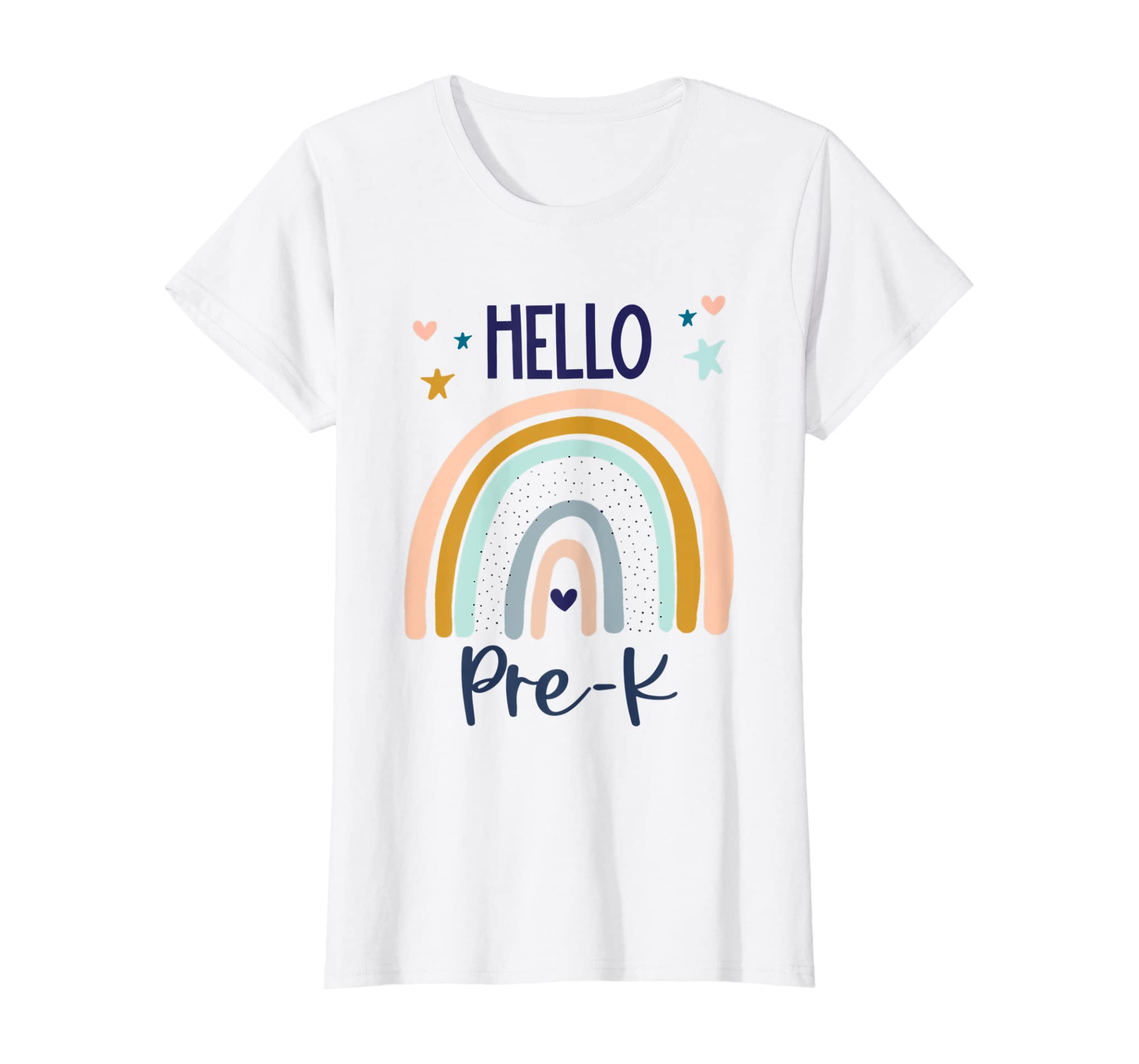 Hello PreK Boho Rainbow Gift for Pre K Teacher Toddler Girl T-Shirt