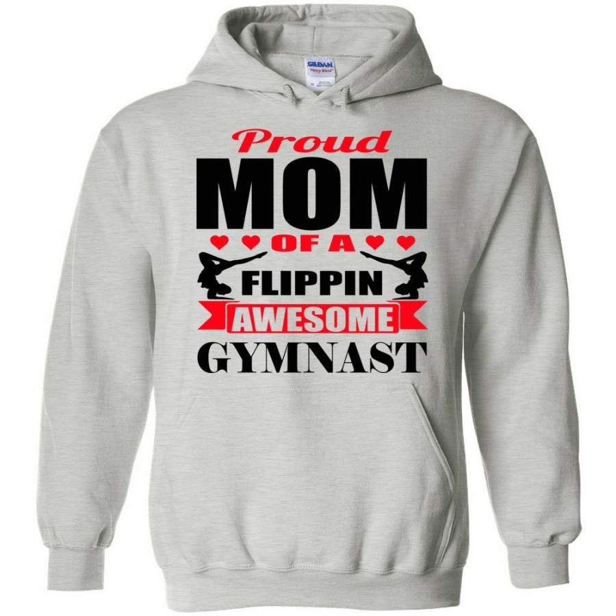 Proud Mom Of A Flippin Awesome Gymnast Gymnastics Mom Hoodie 2