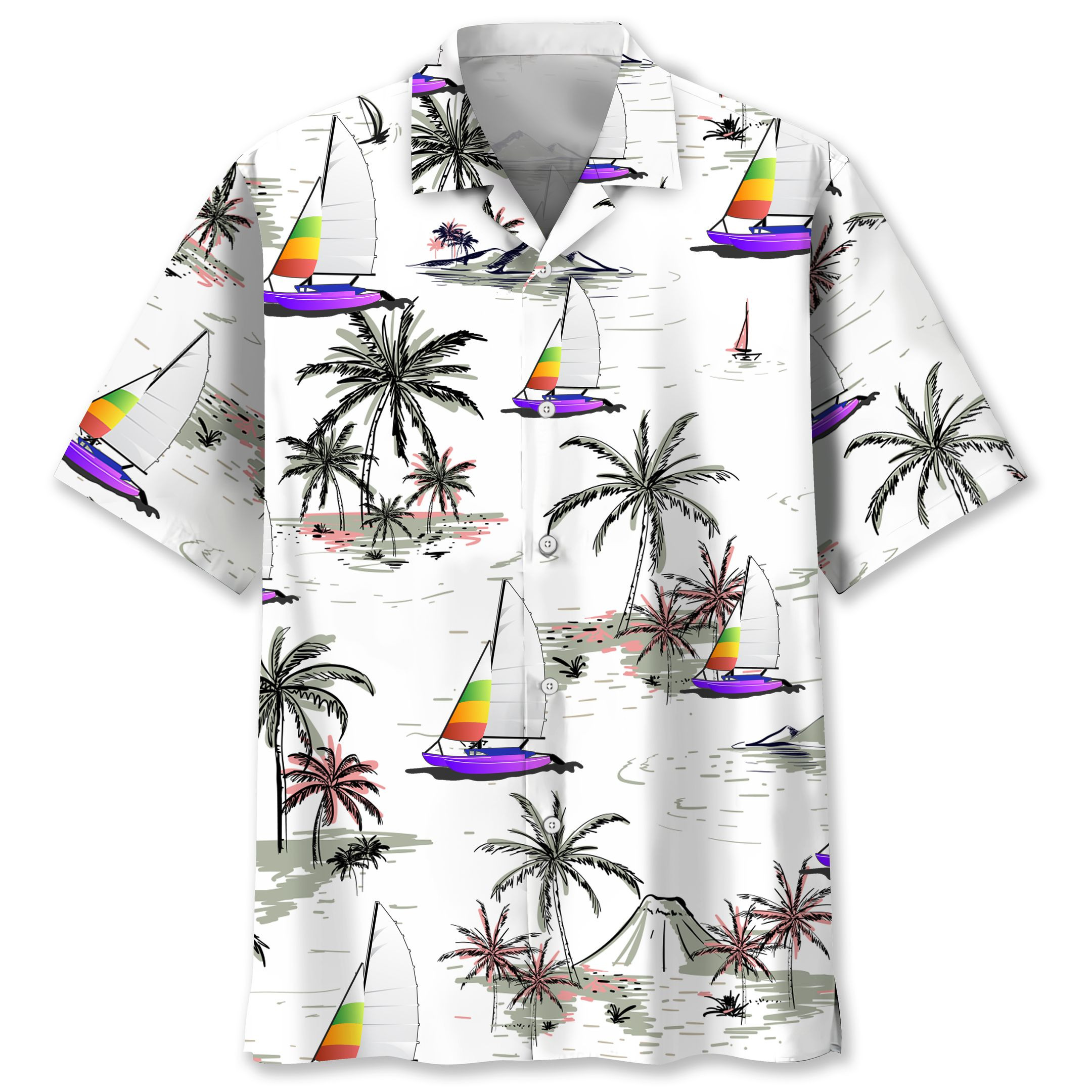 Sailing Coconut Hawaiian Shirt Ha85571