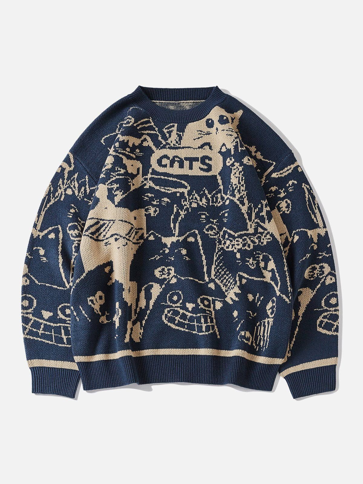 Talishko™ – Cartoon Cat Knit Sweater