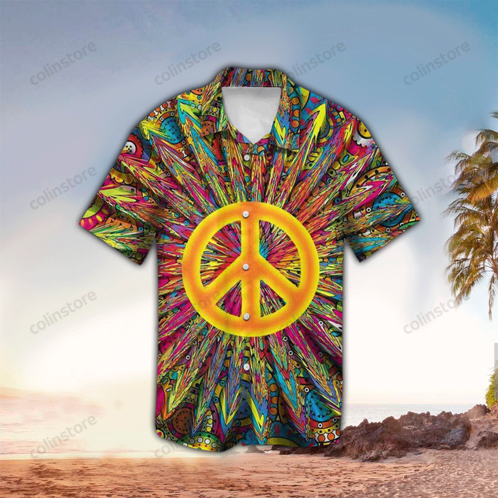 A Peaceful Hippie Hawaii Shirt Aloha Ha104129