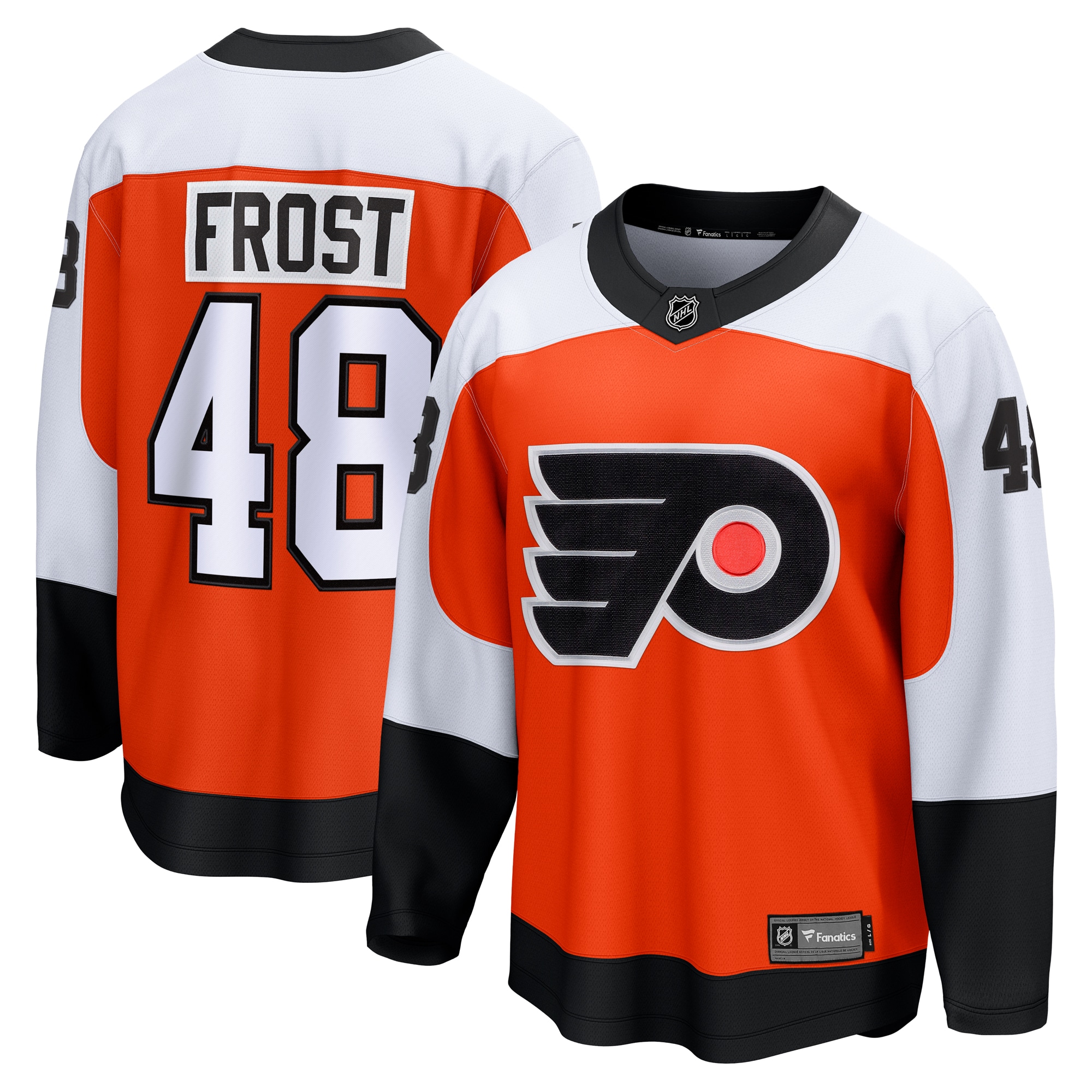 Morgan Frost Philadelphia Flyers Branded Home Breakaway Jersey – Orange