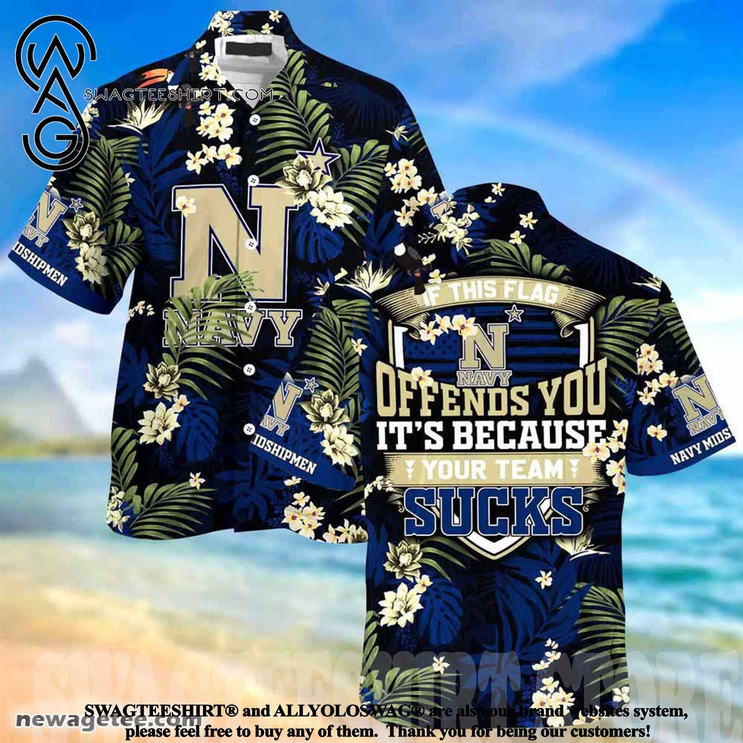 NCCA Navy Midshipmen If This Flag Trendy Hawaiian Shirt Aloha Shirt