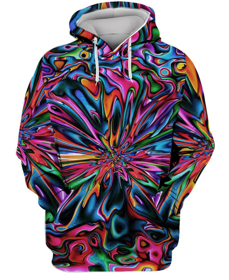 Trippie Hoodies – Magical Colors Hippie 3D Hoodies T-Shirt Long Sleeve Gifts For Men Women Friends