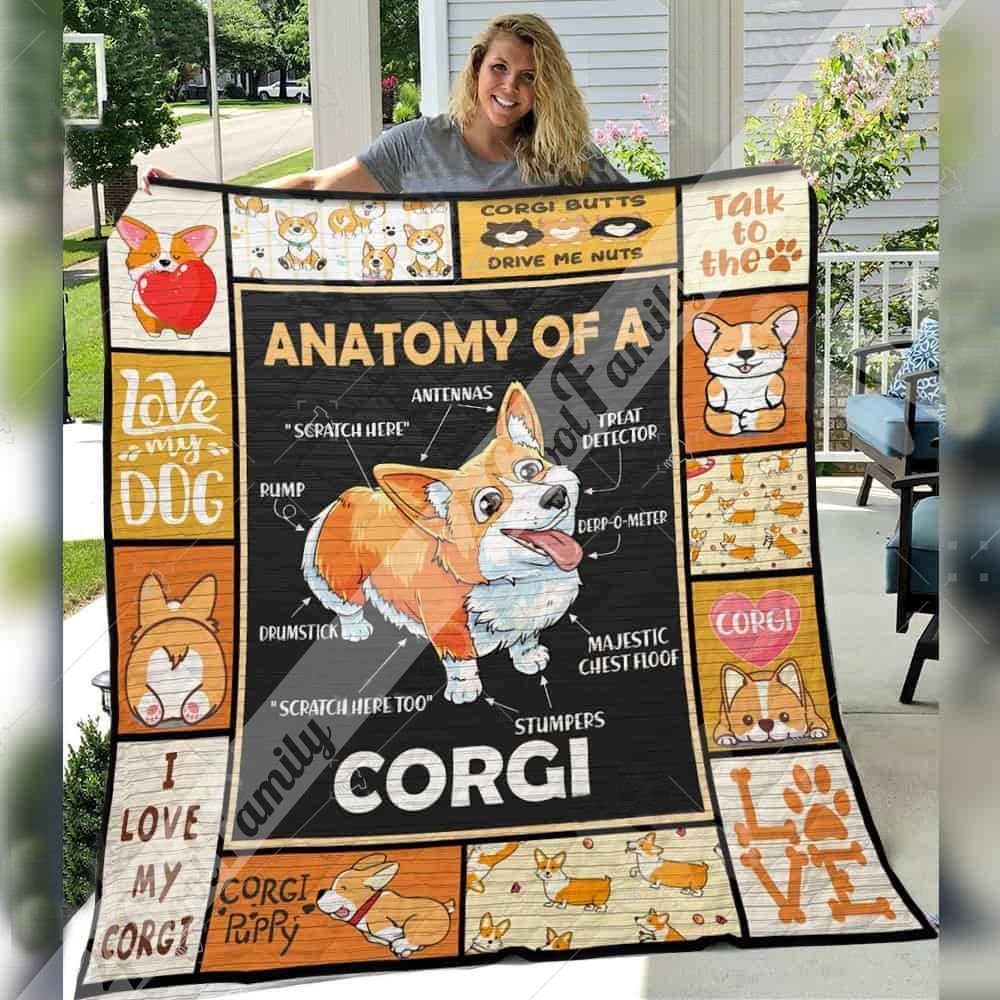 Corgi Dog 3D Customized Quilt TUH63152 PLEN2407