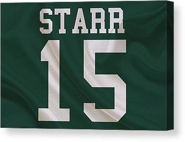 Green Bay Packers Bart Starr Joe Hamilton Canvas Print