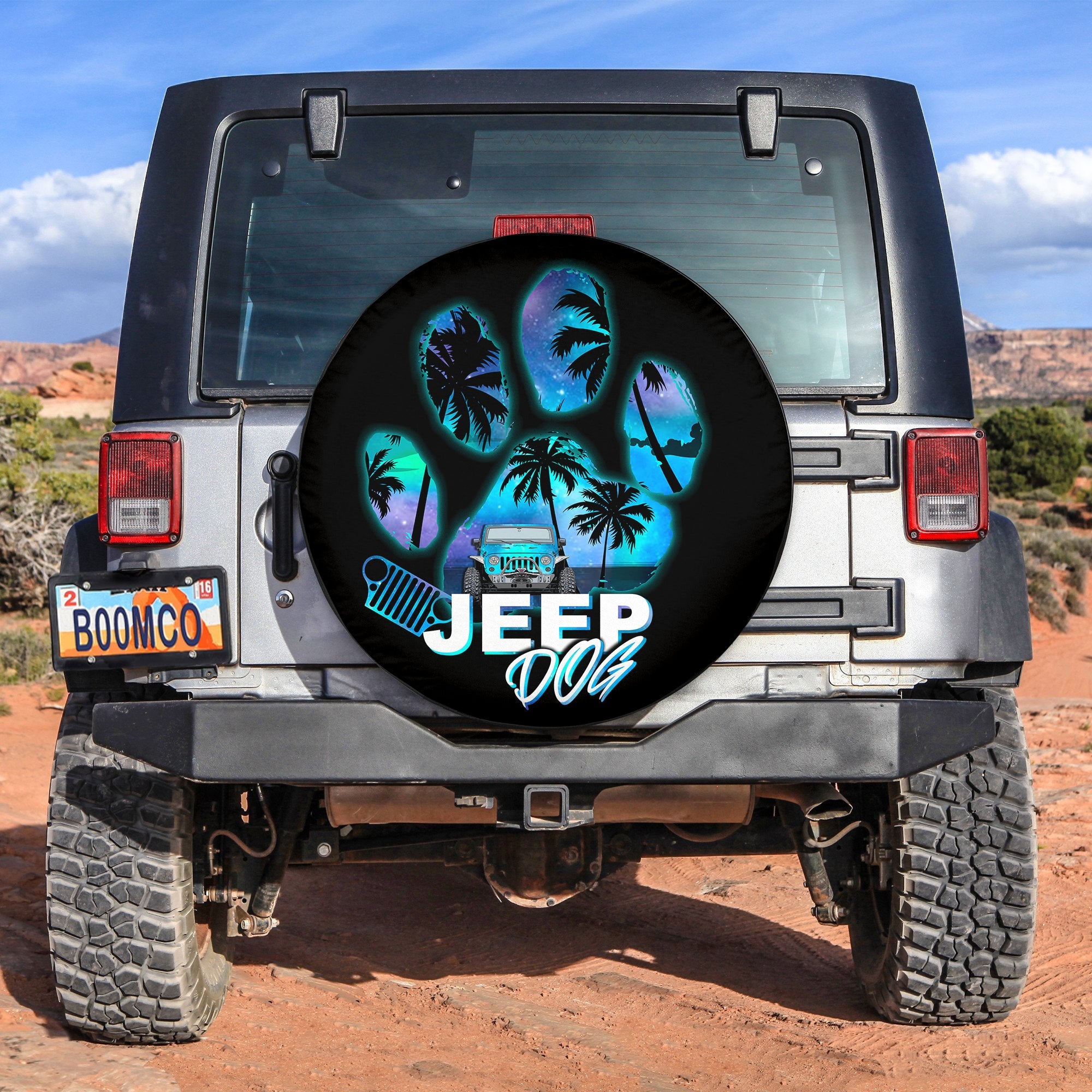 Jeep Dog Foot Spare Tire Cover Colorful Style No.6 Lt6