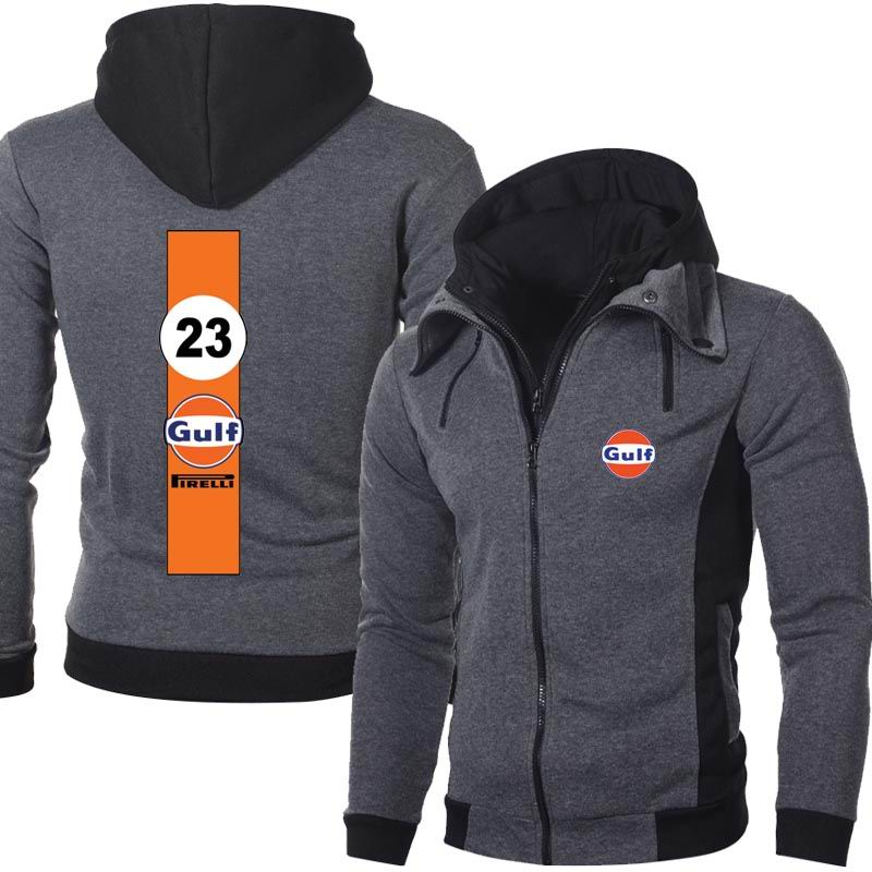 2022Fashion NEW Brand gulf hoodie Design Print Fleece Men Zipper for Sweatshirts Casual Men Hoodie Tops alx