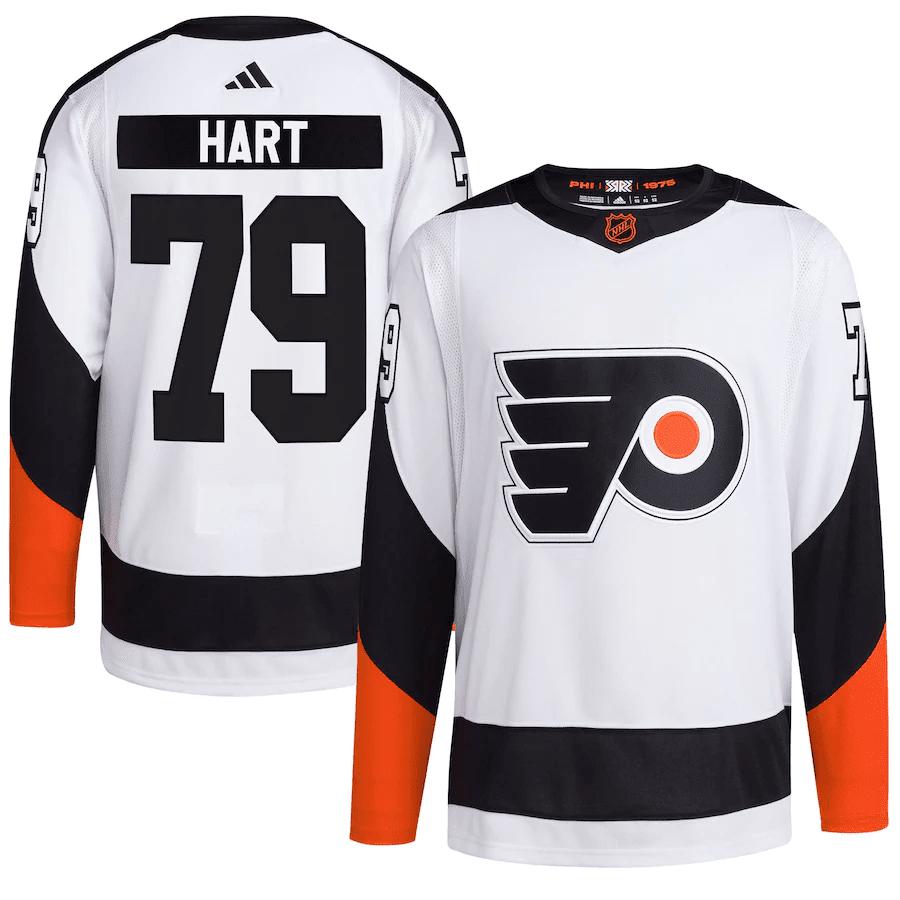 Carter Hart 79 Philadelphia Flyers Reverse Retro 2.0 Jersey – White