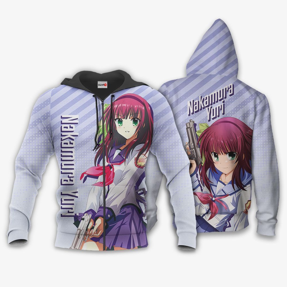 Angel Beats Nakamura Yuri Hoodie Shirt Anime Zip Jacket