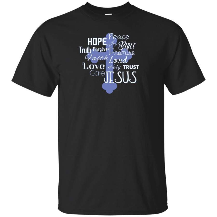 AGR Christian Words With Cross Long Sleeve Shirt