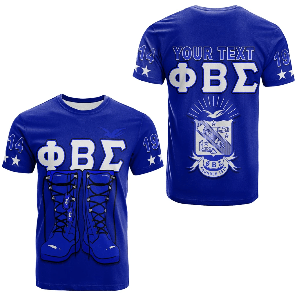 (Custom) Getteestore T-Shirt – Phi Beta Sigma Boots T-Shirt Blue A31