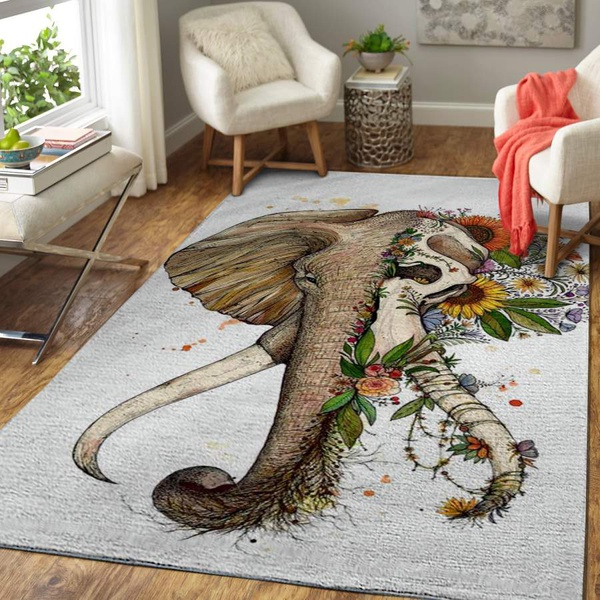 Art of Elephant Area Rug, Animal Print Floor Decor 1910161